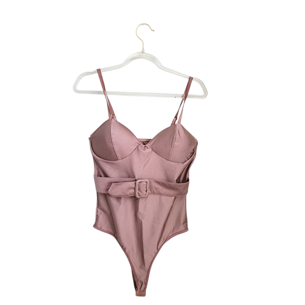 Tan Belted Bodysuit